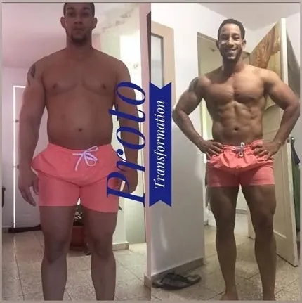 Antes y después de un cliente, dos poses