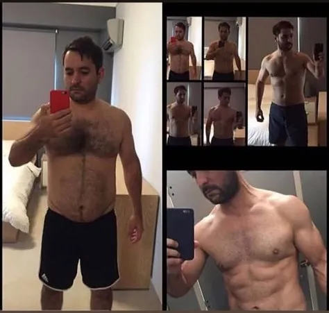 Progresión de un cliente en varias fotos