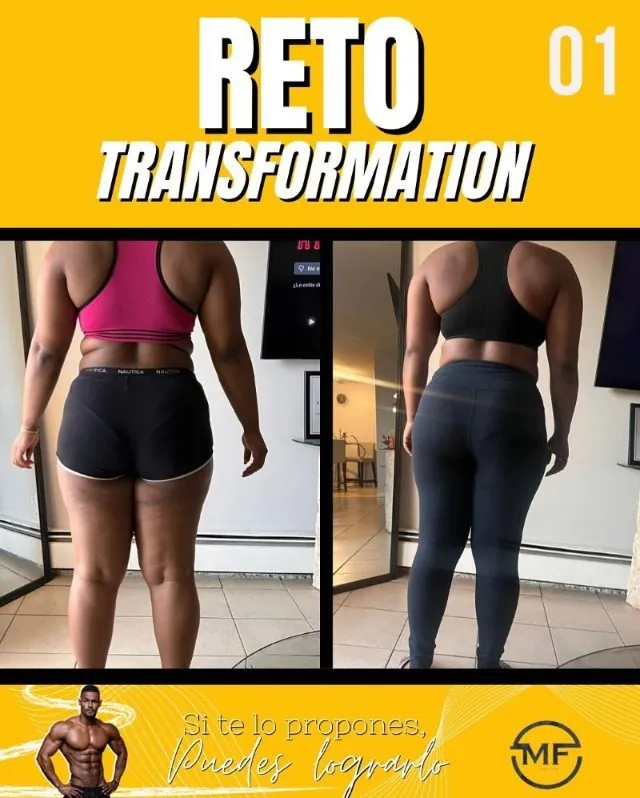 Clienta del Reto Transformation, antes y después de espalda
