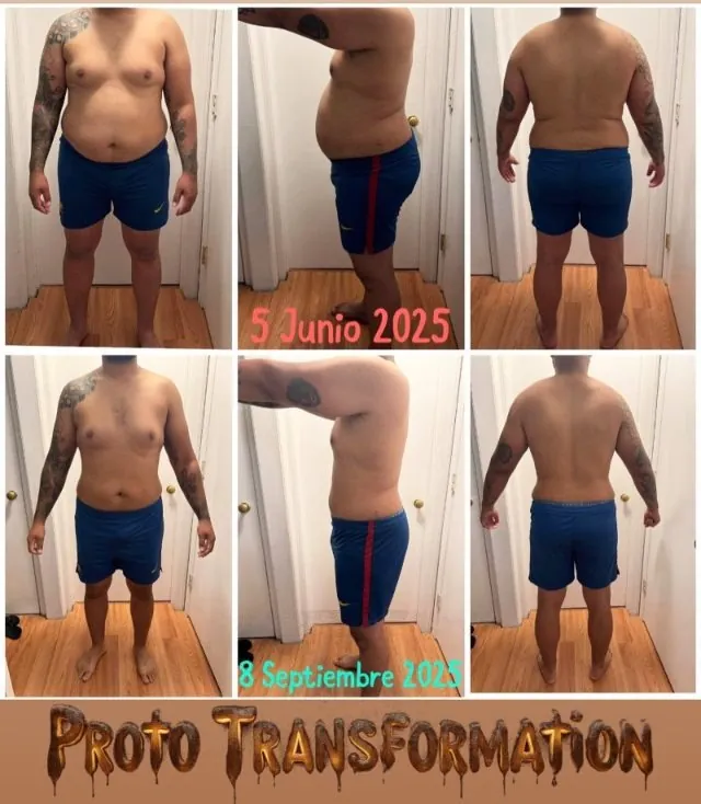 Antes y después de un cliente con fechas