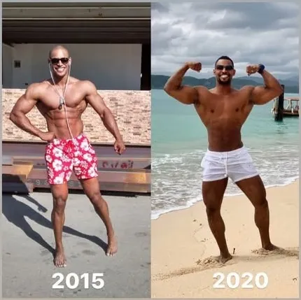 Marcos Feliz en la playa, 2015 y 2020