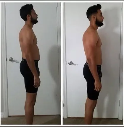 Antes y después de perfil de un cliente