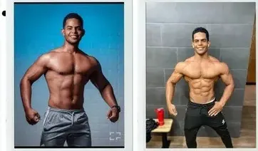 Transformación de una clienta entre el día 1 y el día 90