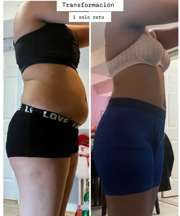 Antes y después de una clienta del coaching de Marcos Feliz