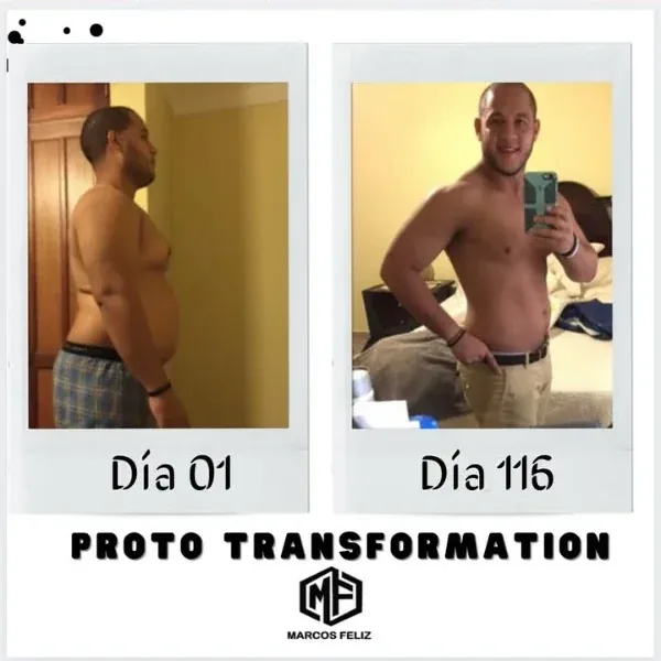 Antes y después de un cliente, día 1 a día 116