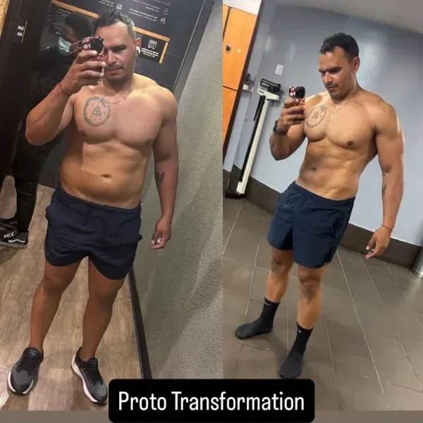 Antes y después de un cliente en 12 semanas