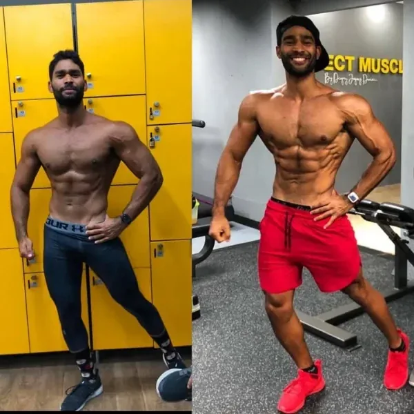 Antes y después de un cliente en preparación
