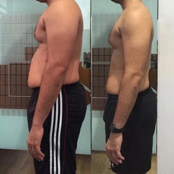Antes y después de un cliente en 8 semanas