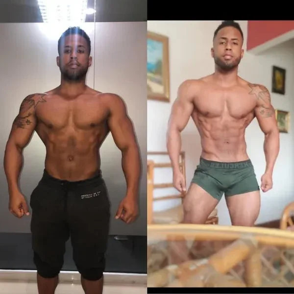 Antes y después de un cliente con ajustes cada 21 días