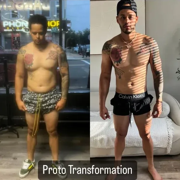 Antes y después de un cliente en casi ocho semanas