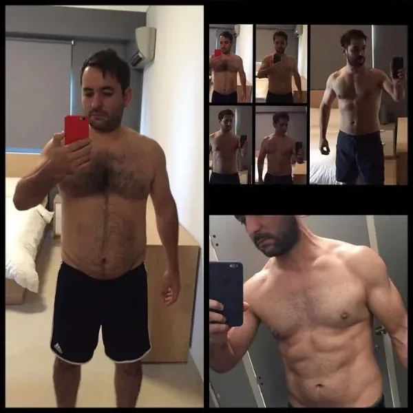 Antes y después de un cliente del coaching de Marcos Feliz