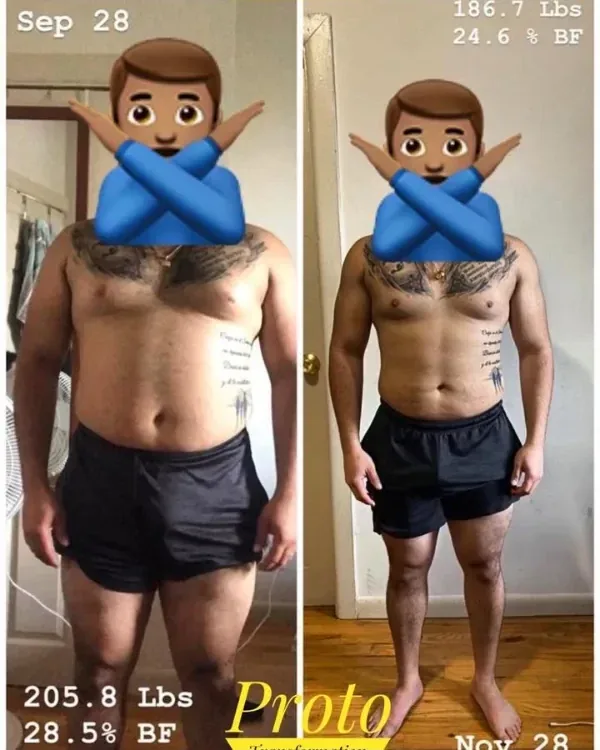 Antes y después de un cliente del coaching de Marcos Feliz