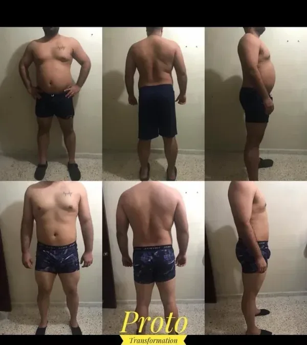Antes y después de un cliente del coaching de Marcos Feliz