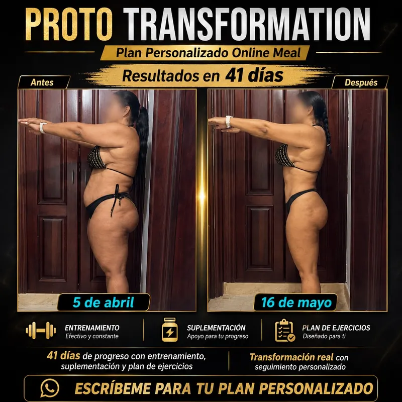 Plan de alimentación personalizado, resultados en 41 días