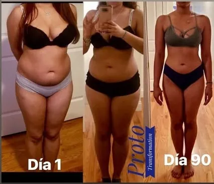 Antes y después de una clienta, día 1 a día 90