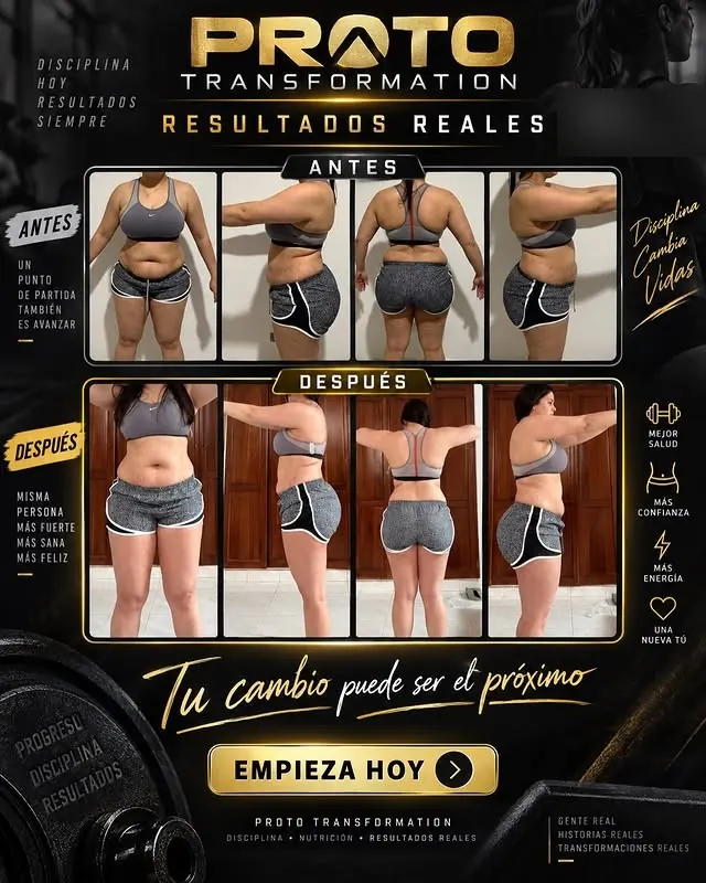 Antes y después de una clienta, cuatro ángulos